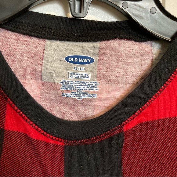 OLD NAVY Pajama Set Checkered Plaid Unisex Kids X boys girls Large 12 - Picture 4 of 8